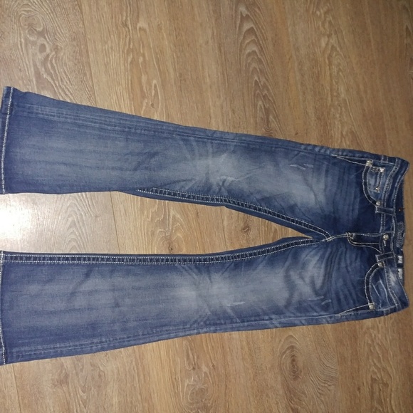 Miss Me | Y2k Bling Rhinestone Bootcut Denim Blue Jeans W28 5/6 *Flaw* - Picture 5 of 8